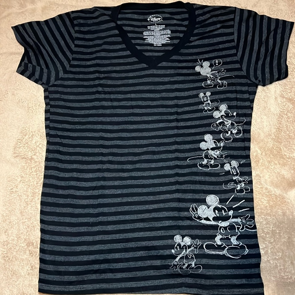 Disney Stripe Black T-Shirt